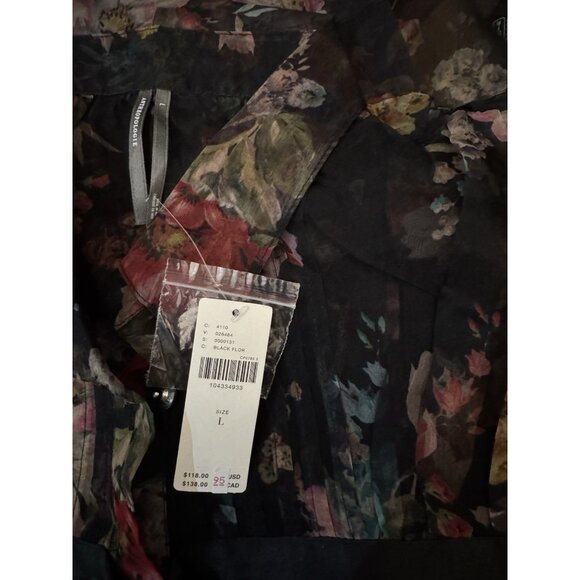NWT Size L - Anthropologie Short-Sleeve Tie-Front Sheer Blouse (NWT US$ 118) - Picture 16 of 16